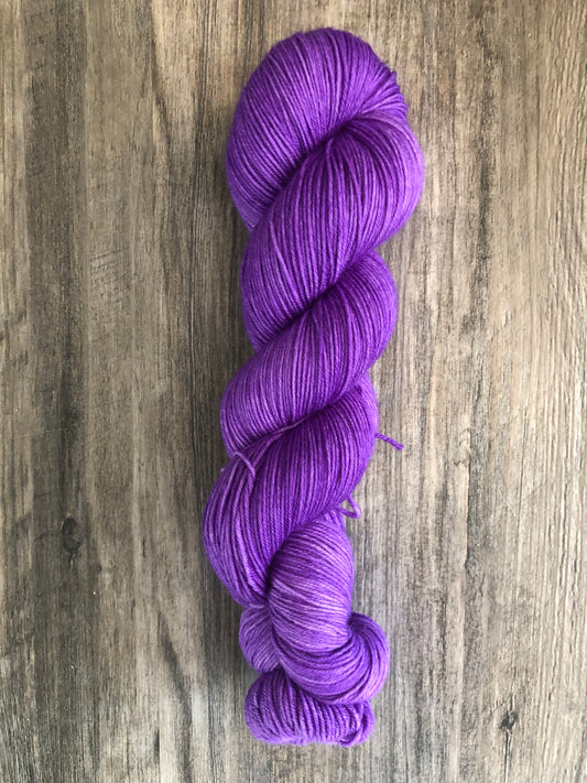 Violet - Tonal, Semi Solid - Shown in Fingering weight. Available on other bases.  See description for details.