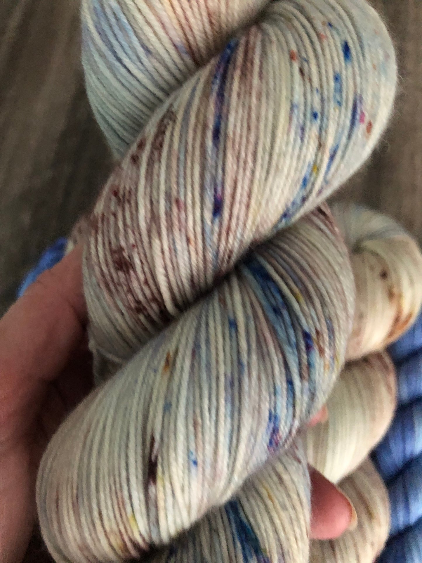 Blueberry Scone- Fingering/Sock Weight. Includes 100 gram skein and 20 gram mini skein.