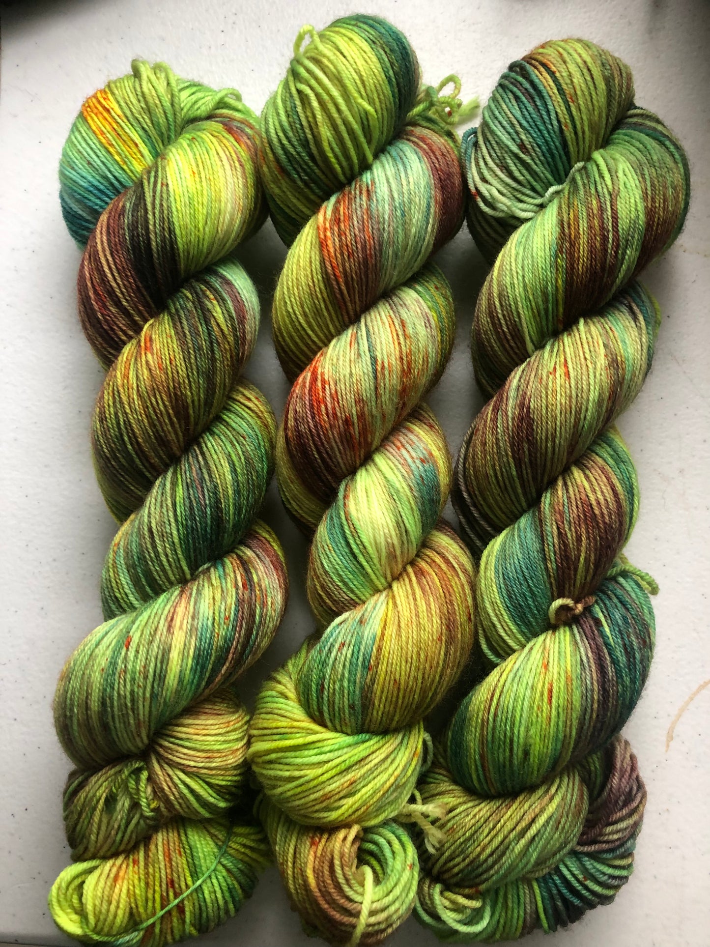 Oopsie Dye-sy Sock Set.  Includes 100 gram and 20 gram mini skein in fingering/sock weight hand dyed yarn.