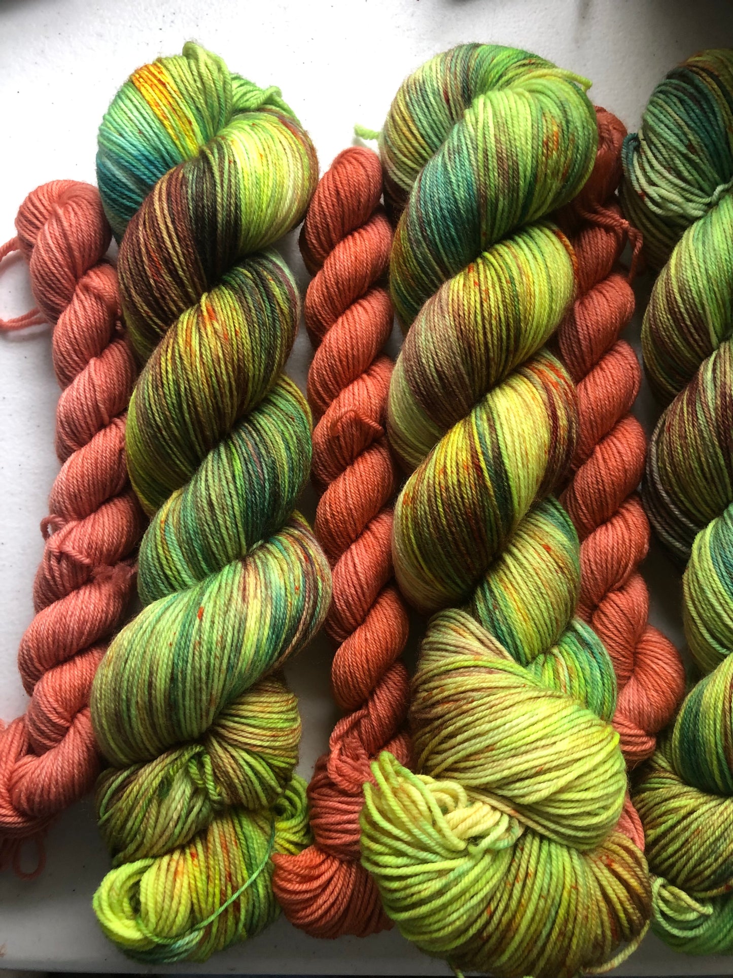 Oopsie Dye-sy Sock Set.  Includes 100 gram and 20 gram mini skein in fingering/sock weight hand dyed yarn.