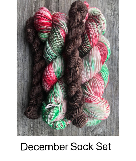 December Sock Set - Christmas Bark with Chocolate Mini