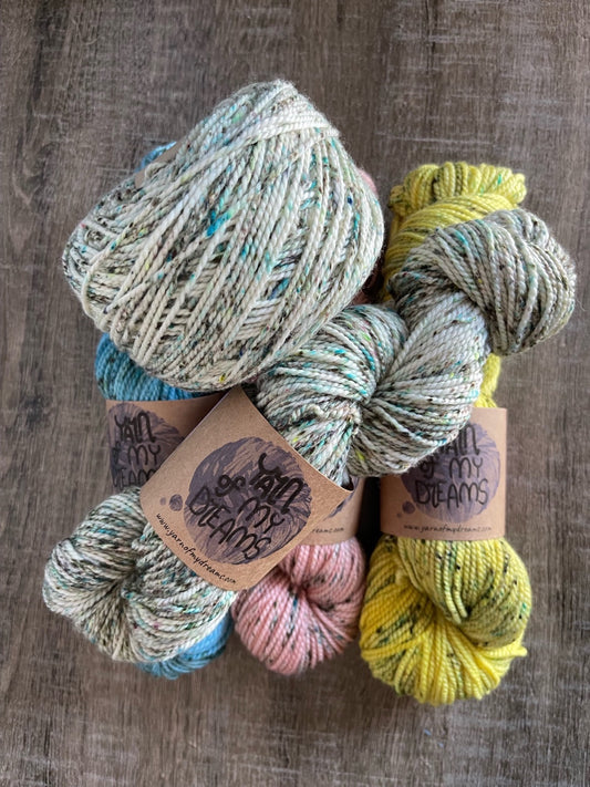 Speckled Egg, Worsted - Aran Weight, 80% wool 20% alpaca (1 available and will come in a cake)